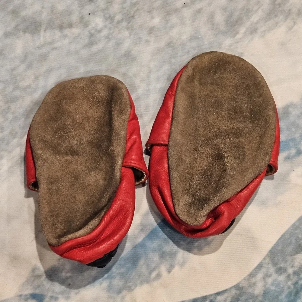 Robeez Red Blue Police Car First Walker Crib‎ Shoes Size 6-12 Months